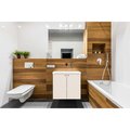 Distinct Kitchen And Bath ARIA 24 x 12 Floating Bathroom  Vanity with Doors, White ARIADUMVEA64White